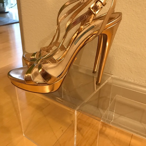 Rose gold Prada Platform Sandals - Picture 3 of 6